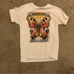 Cute white mariposa butterfly shirt
